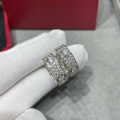 [Stellar Jewelry]LOVE 5.5MM DIAMOND PAVED EARRINGS
