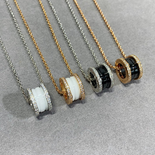 [Stellar Jewelry]ZERO 1 DIAMOND CERAMIC NECKLACE