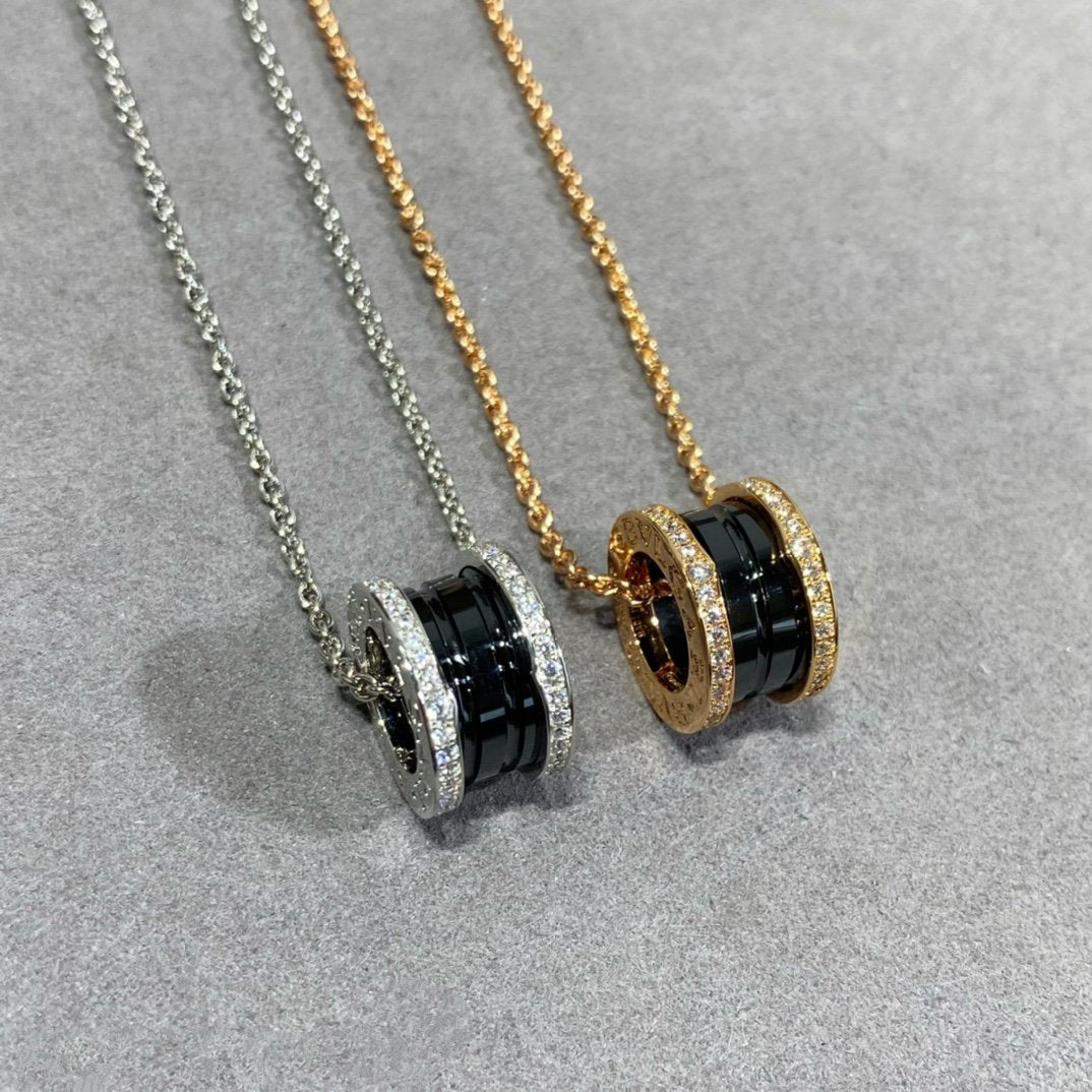 [Stellar Jewelry]ZERO 1 DIAMOND CERAMIC NECKLACE