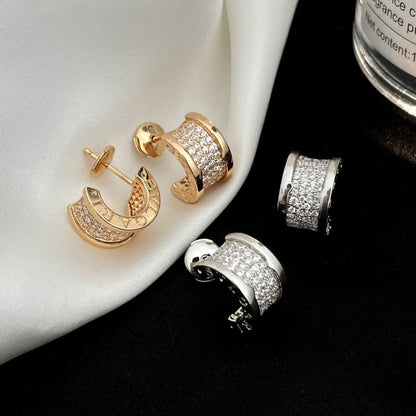 [Stellar Jewelry]ZERO 1 DIAMOND PAVED EARRINGS