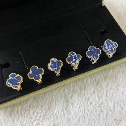 [Stellar Jewelry]CLOVER PIETERSITE MEDIUM STUD EARRINGS
