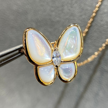 [Stellar Jewelry]BUTTERFLY MOP DIAMOND NECKLACE