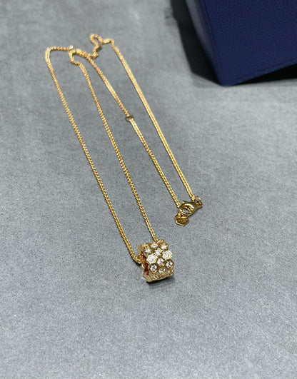 [Stellar Jewelry]BEE LOVE DIAMOND PAVED 3 ROW NECKLACE