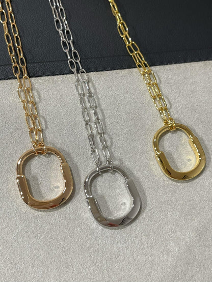 [Stellar jewels]LOCK MEDIUM PENDANT DIAMOND NECKLACE