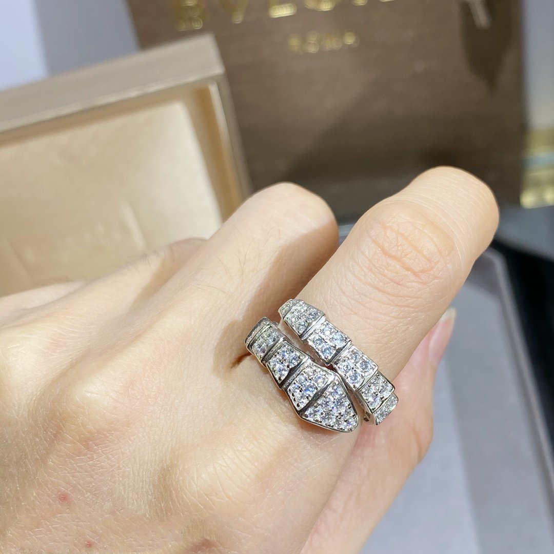 [Stellar Jewelry]SERPENTI RING SILVER DIAMOND PAVED