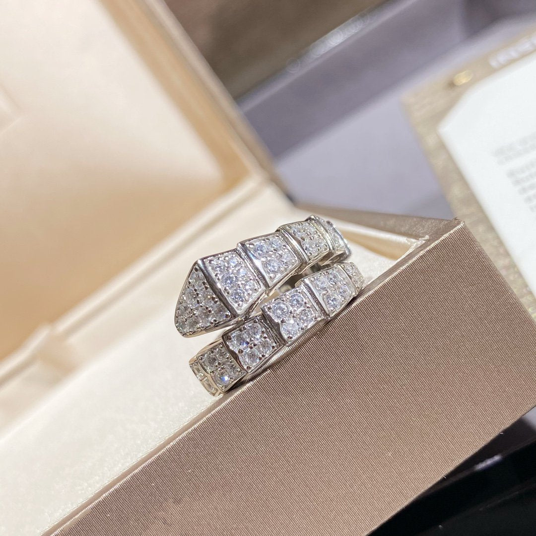 [Stellar Jewelry]SERPENTI RING SILVER DIAMOND PAVED