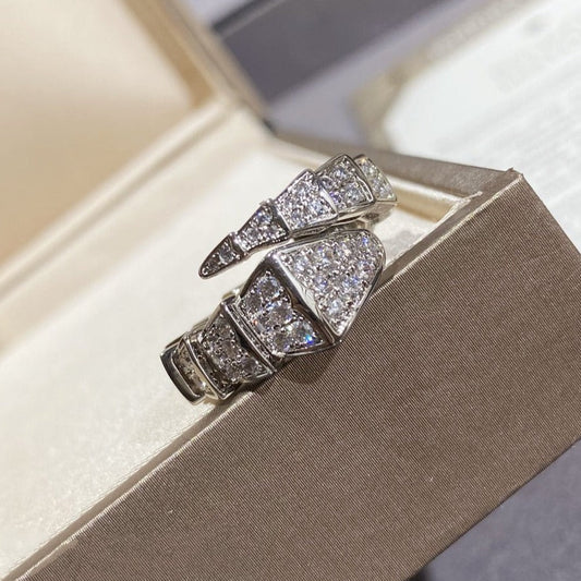 [Stellar Jewelry]SERPENTI LARGE RING SILVER DIAMOND PAVED
