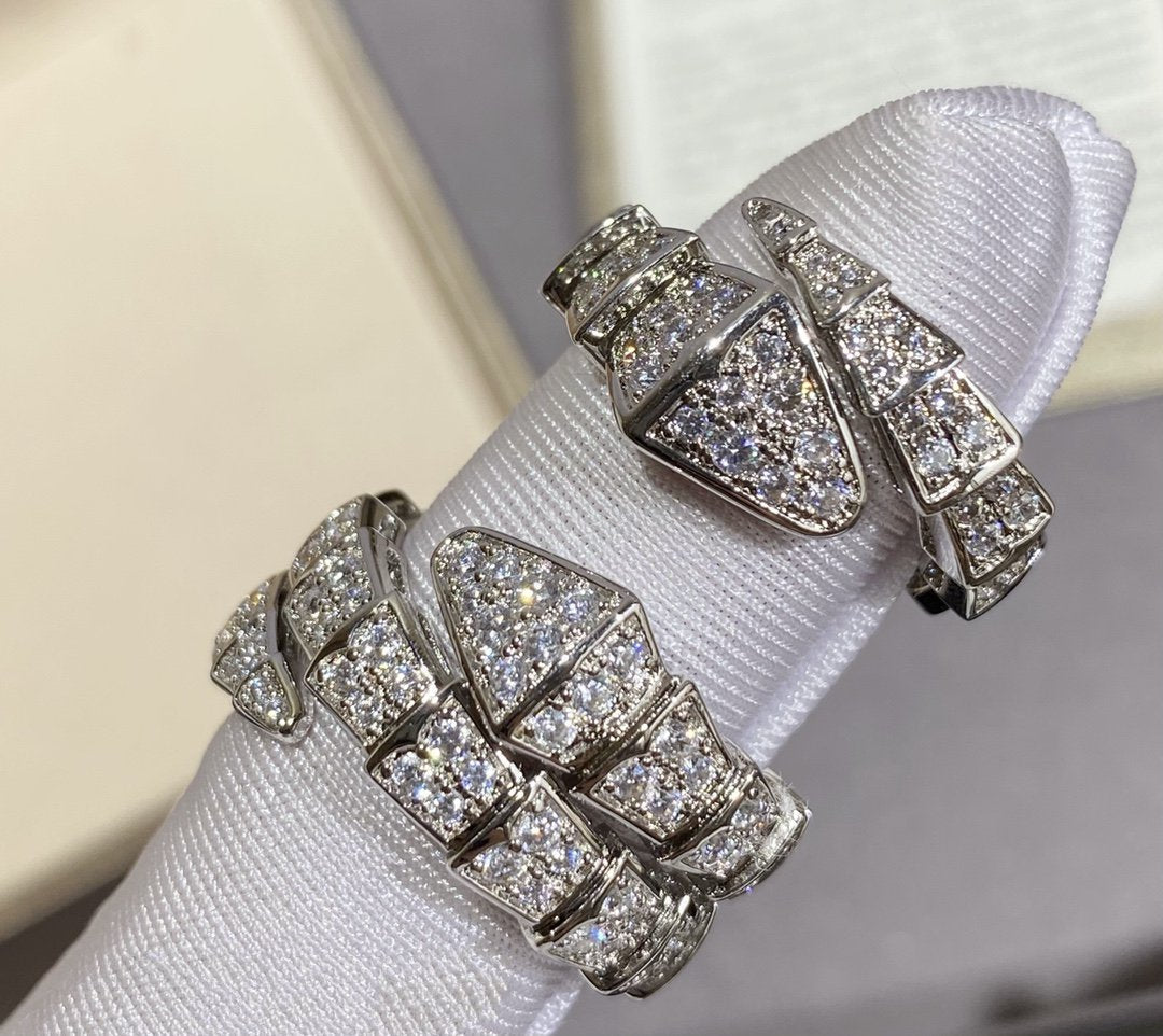 [Stellar Jewelry]SERPENTI LARGE RING SILVER DIAMOND PAVED