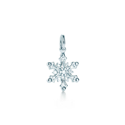 [Stellar jewels]STERLING SILVER SNOWFLAKE PENDANT NECKLACE