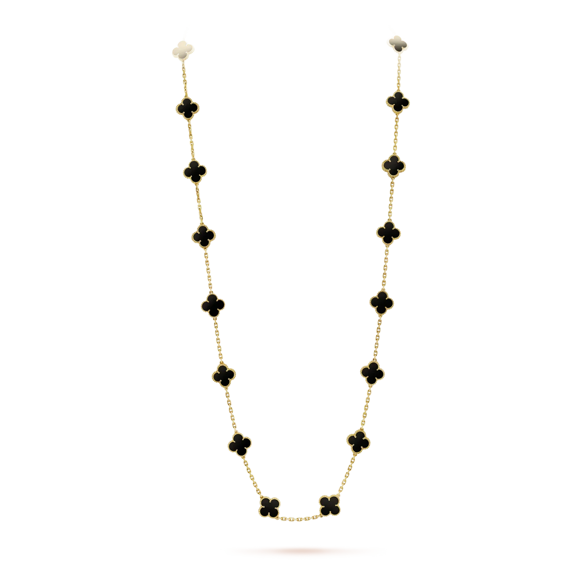 [Stellar Jewelry]CLOVER 20 MOTIFS ONYX NECKLACE