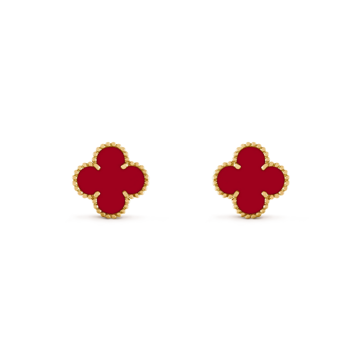 [Stellar Jewelry]CLOVER MEDIUM 1 MOTIFS CARNELIAN  EARRINGS