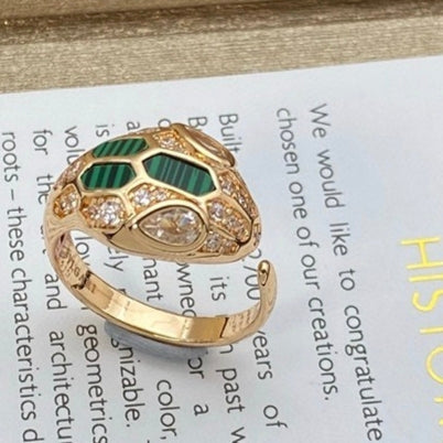 [Stellar Jewelry]BRAND NEW ASSORTED SNAKE HEAD MALACHITE RINGS