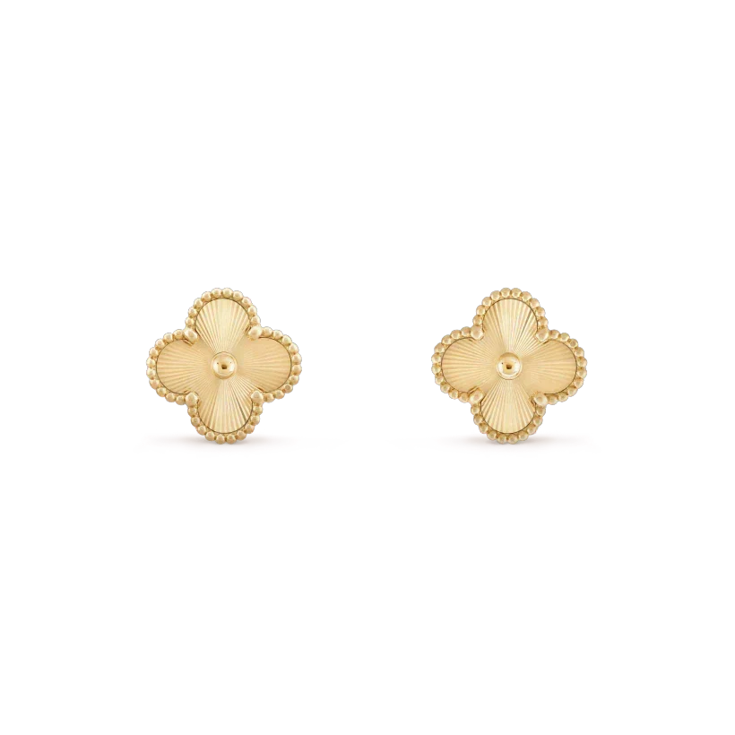[Stellar Jewelry]CLOVER MINI 9.5MM LASER EARRINGS