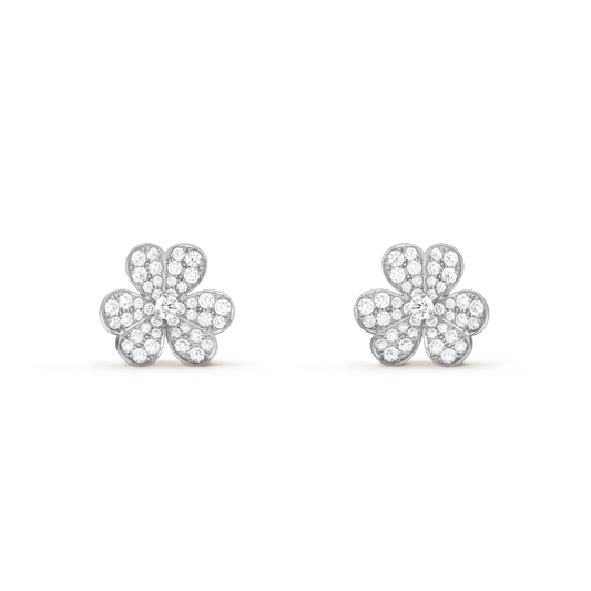 [Stellar Jewelry]CLOVER COMOS DIAMOND EARRINGS SILVER