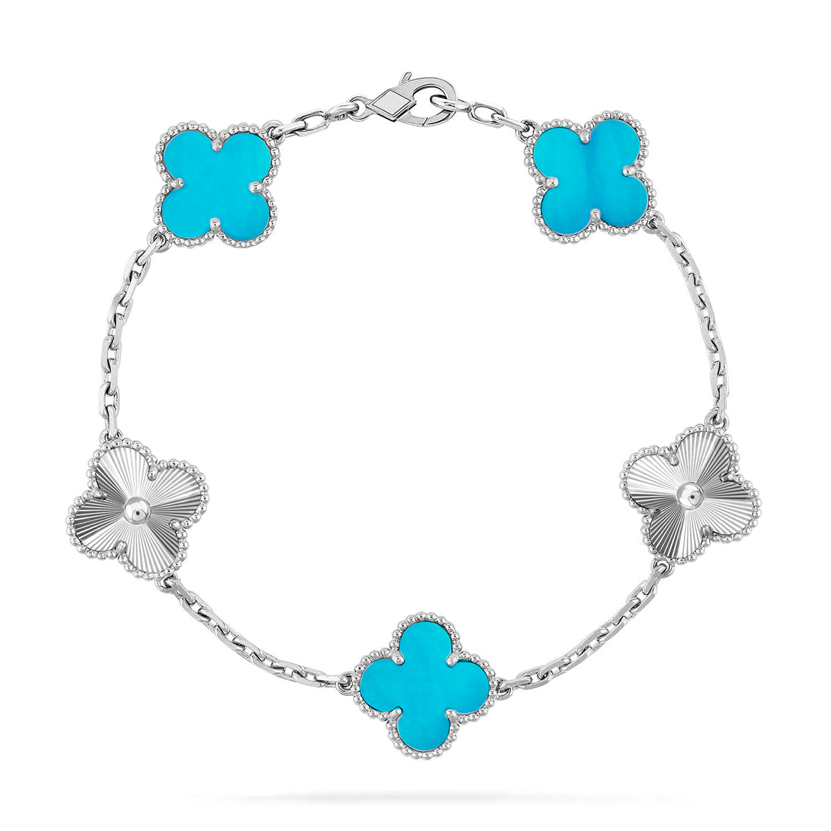 [Stellar Jewelry] CLOVER 5 MOTIF TURQUOISE BRACELET COLLECTION