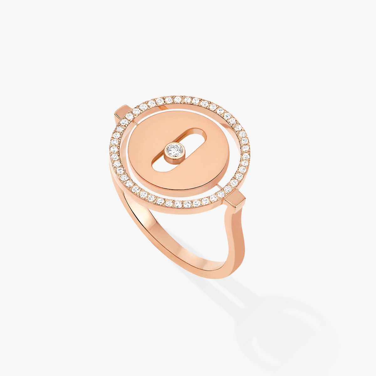[Stellar Jewelry]LUCKY MOVE PINK GOLD DIAMOND RING