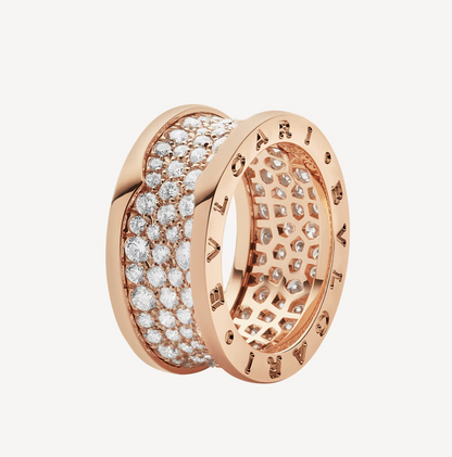 [Stellar Jewelry]ZERO 1 WITH PAVED DIAMONDS ON THE SPIRAL RING