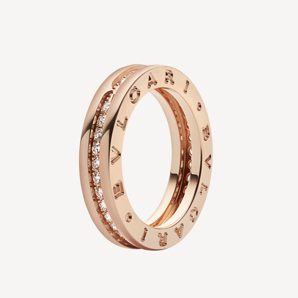 [Stellar Jewelry]ZERO 1 ONE-BAND PAVED DIAMONDS ON THE SPIRAL RING