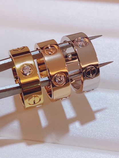 [Stellar Jewelry]Three-Diamond Ring