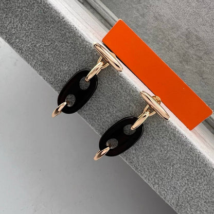 [Stellar Jewelry]BROWN PIG NOSE EARRINGS
