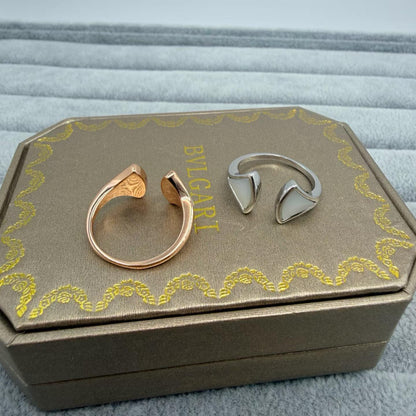 [Stellar Jewelry]FAN SHAPE DOUBLE SHELL OPEN RING