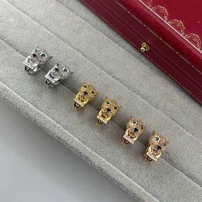 [Stellar Jewelry]FULL PAVE LEOPARD HEAD EAR CUFFS