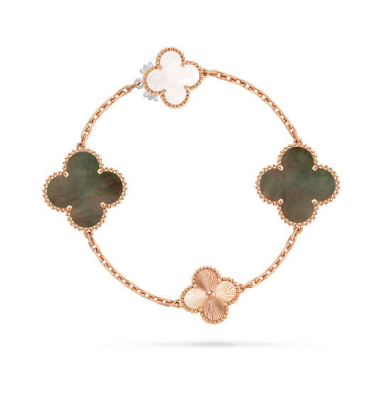 [Stellar Jewelry]DETACHABLE CLOVER 15(11+4) FLOWER SILVER NECKLACE SET