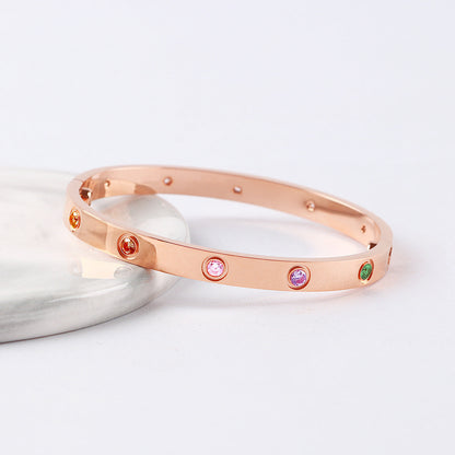 [Stellar Jewelry] 2026 NEW 6.1MM COLORED GEMSTONE BRACELET