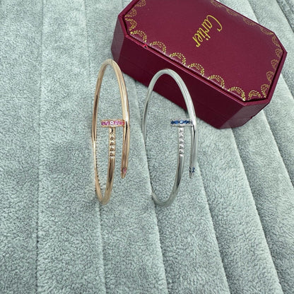 [Stellar Jewelry]JUSTE BRACELET 2.5MM PINK STONES AT BOTH ENDS