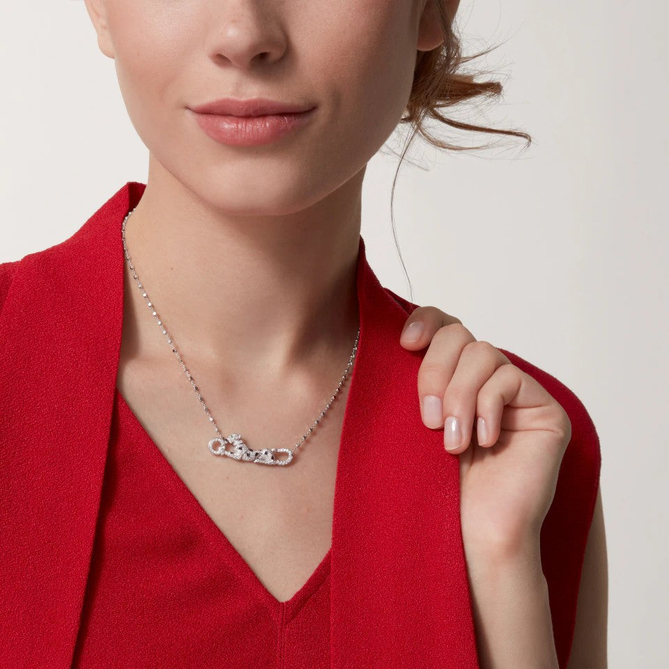 [Stellar Jewelry]PANTHERE PAVED DIAMOND NECKLACE