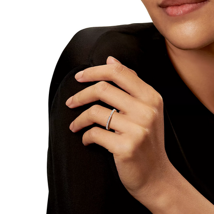 [Stellar jewels]LOCK RING PINK GOLD DIAMOND PAVED