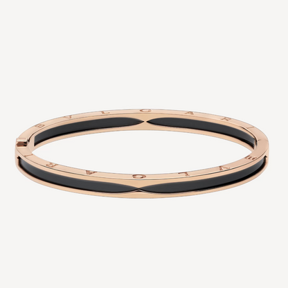 [Stellar Jewelry]ZERO 1 PINK GOLD WITH BLACK CERAMIC BRACELET