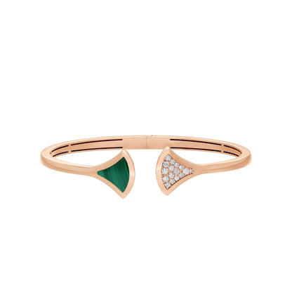 [Stellar Jewelry]DREAM BRACELET OPEN MALACHITE PINK GOLD