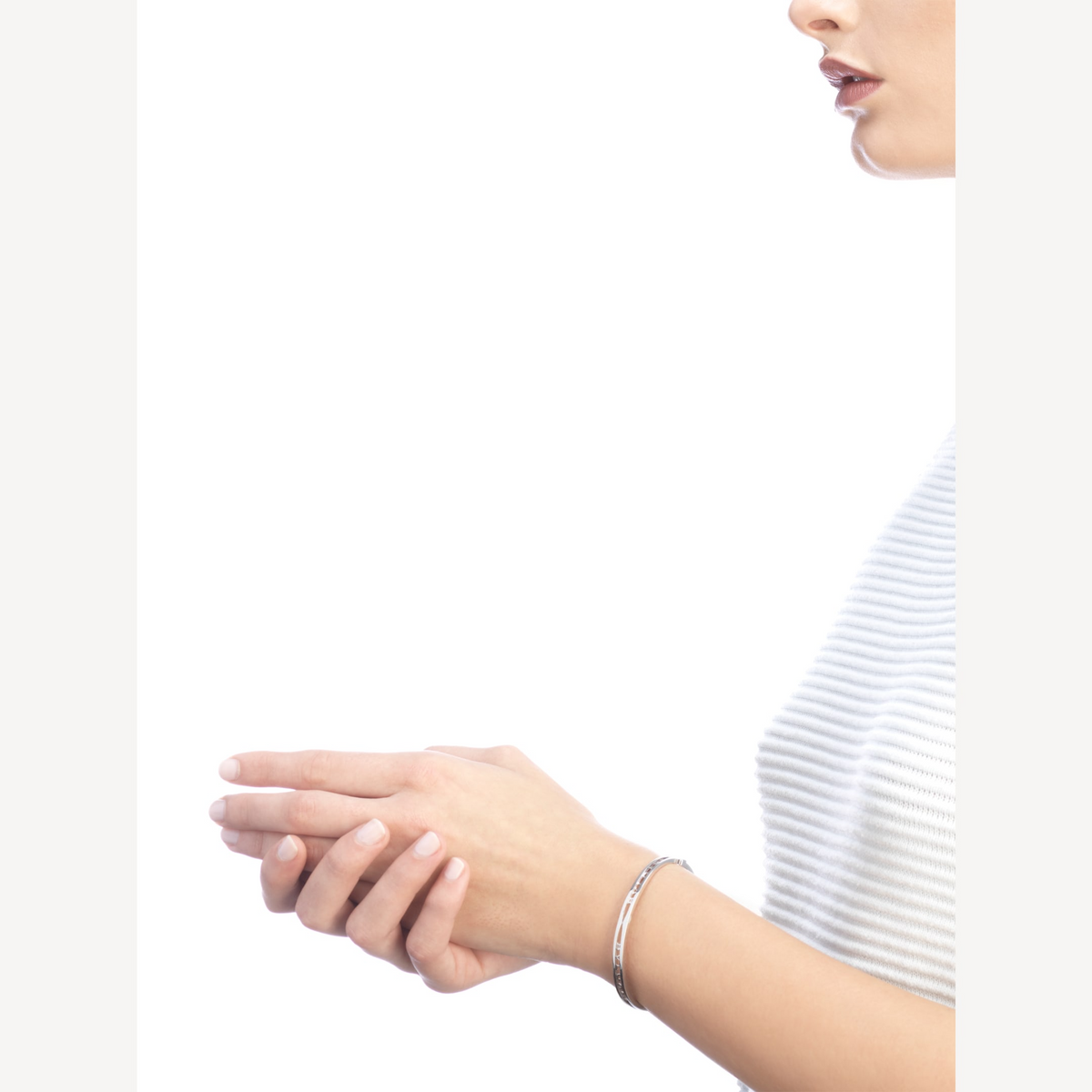 [Stellar Jewelry]ZERO 1 SPIRAL LOGO SILVER BRACELET