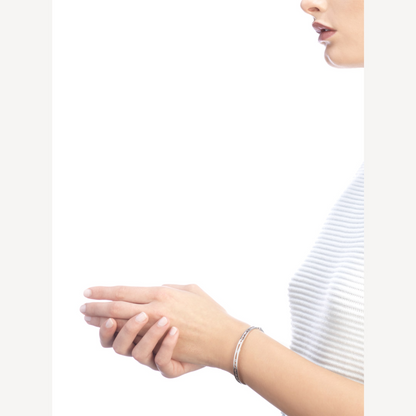 [Stellar Jewelry]ZERO 1 SPIRAL LOGO SILVER BRACELET