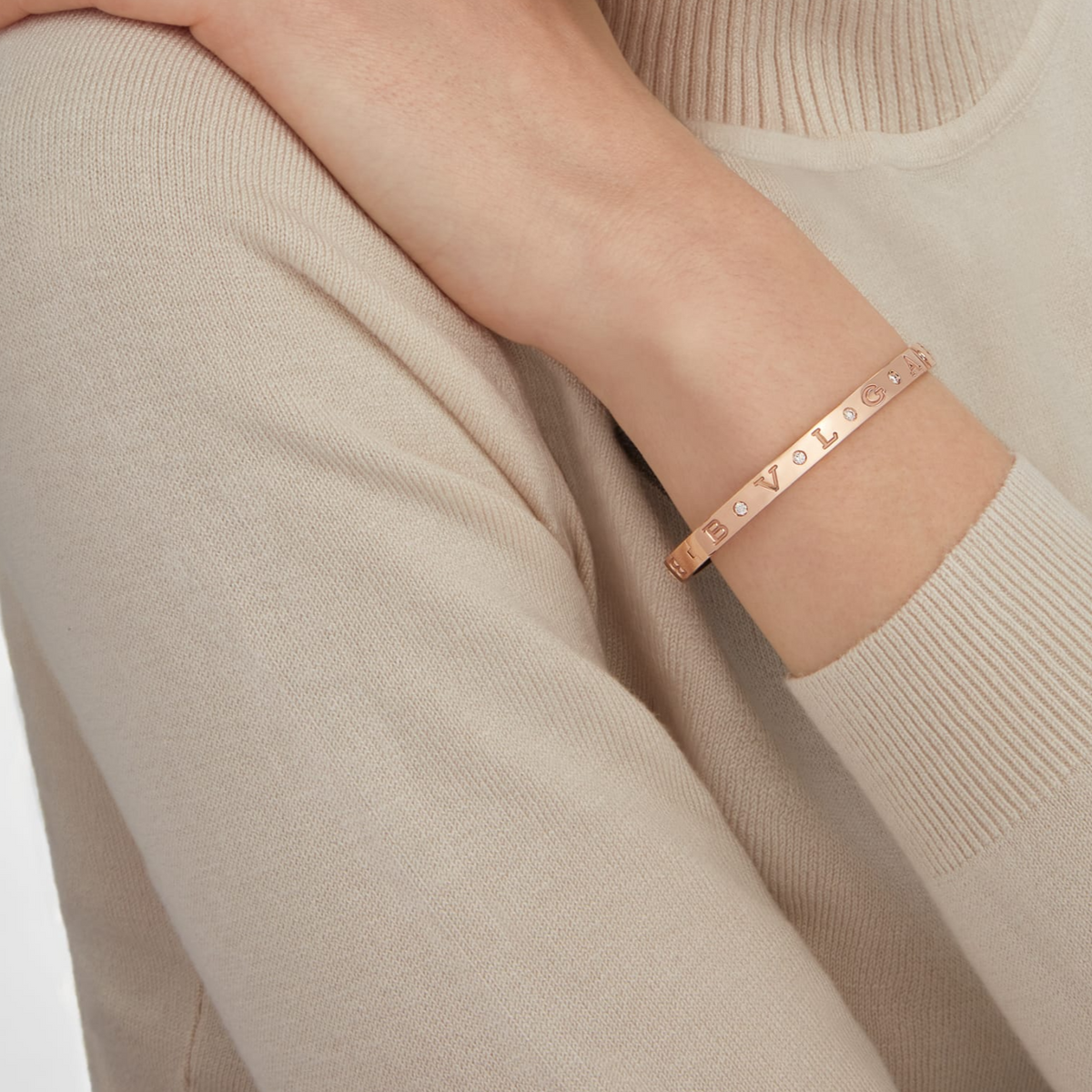 [Stellar Jewelry]ZERO 1 PINK GOLD 12 DIAMONDS BRACELET