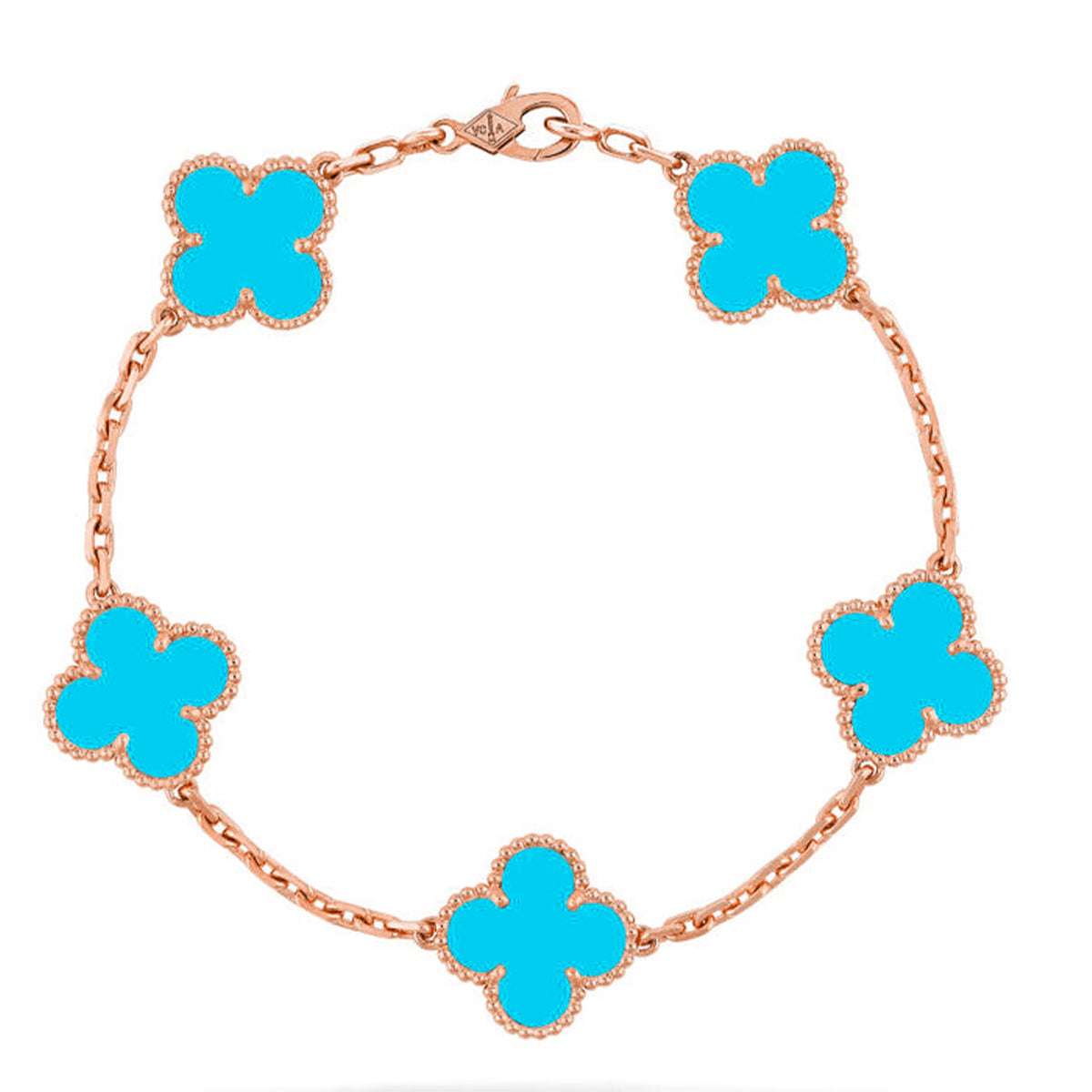 [Stellar Jewelry] CLOVER 5 MOTIF TURQUOISE BRACELET COLLECTION