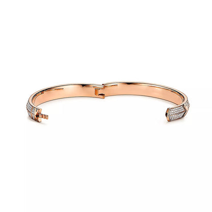 [Stellar jewels]ATLAS X PINK GOLD DIAMOND PAVED BRACELET