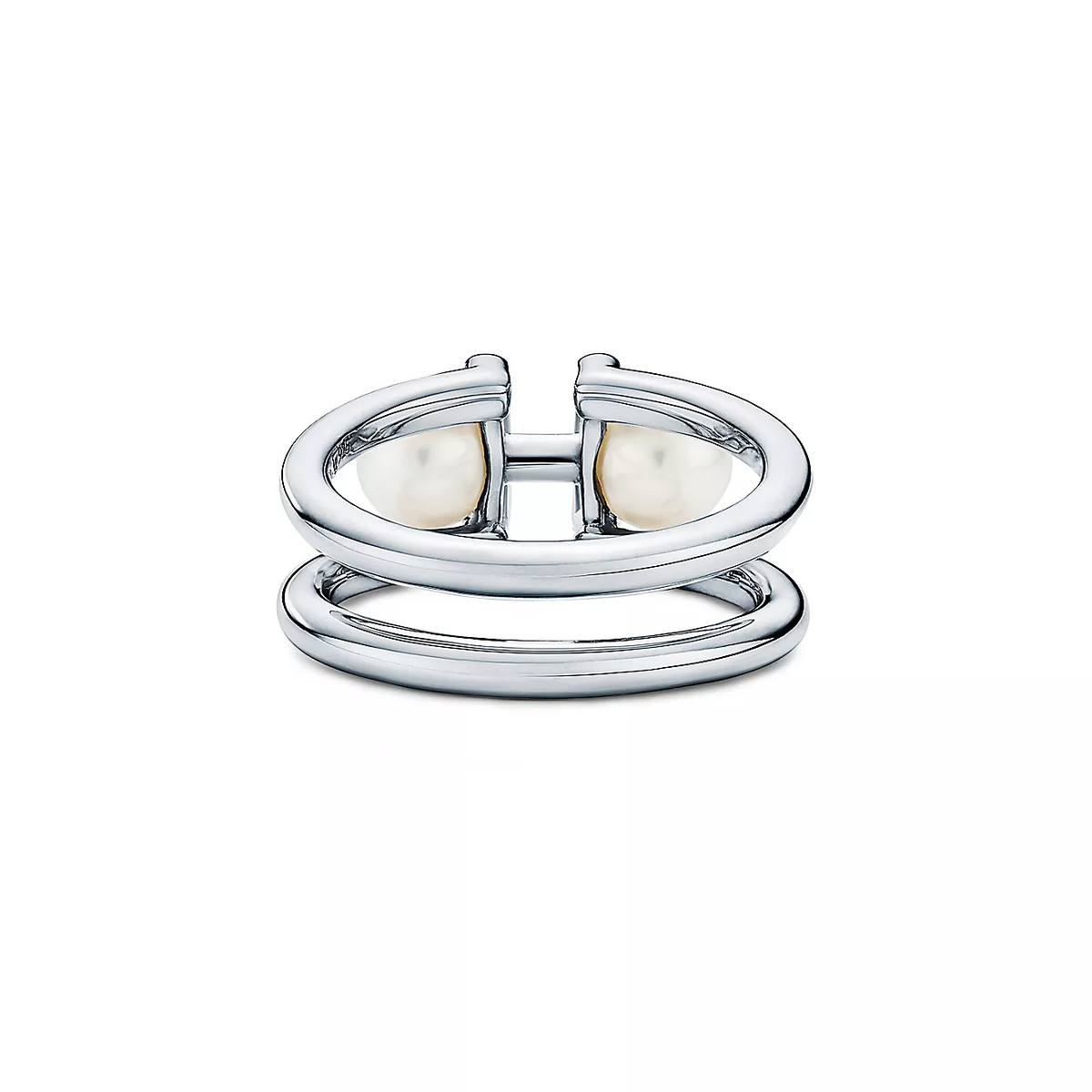 [Stellar jewels]DOUBLE PEARL SILVER RING