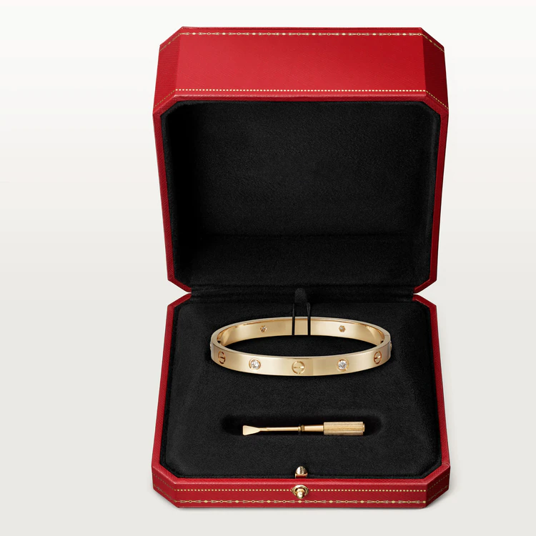 [Stellar Jewelry]LOVE BRACELET 6.1MM 4 DIAMONDS