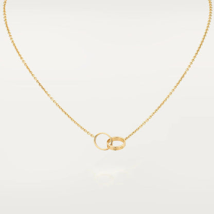[Stellar Jewelry]LOVE NECKLACE DOUBLE RING GOLD