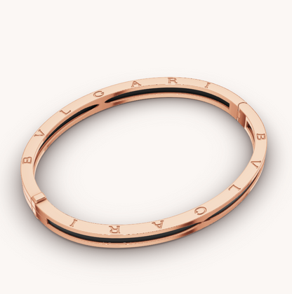 [Stellar Jewelry]ZERO 1 PINK GOLD WITH BLACK CERAMIC BRACELET