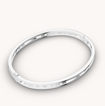 [Stellar Jewelry]ZERO 1 SPIRAL LOGO SILVER BRACELET