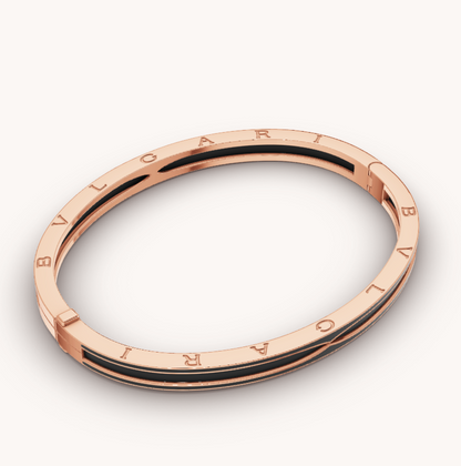 [Stellar Jewelry]ZERO 1 PINK GOLD WITH MATTE BLACK CERAMIC BRACELET