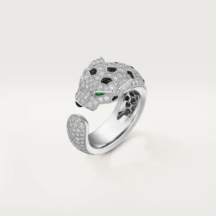 [Stellar Jewelry]PANTHERE SPOTTED FULL DIAMOND MEDIUM RING