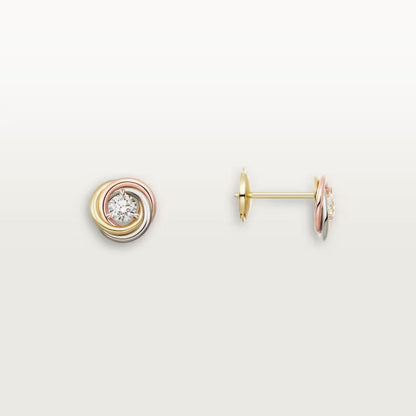 [Stellar Jewelry]TRINITY STUD DIAMOND EARRINGS