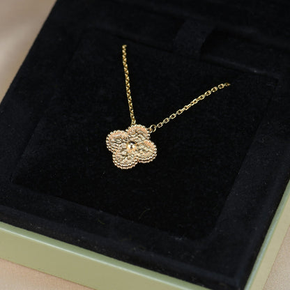 [Stellar Jewelry]CLOVER 15MM  BRONZING NECKLACE