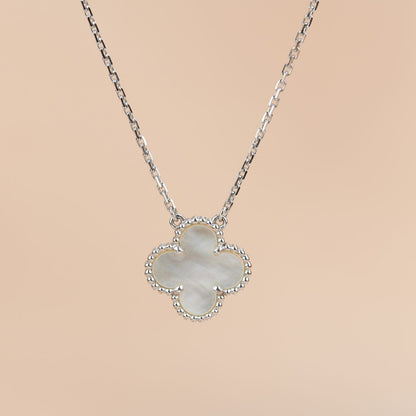 [Stellar Jewelry]CLOVER  15MM WHITE MOTHER-OF-PEARL SILVER