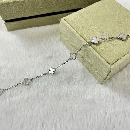[Stellar Jewelry]CLOVER 6 MOTIF WHITE MOP BRACELET