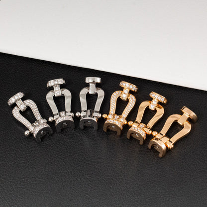 [Stellar Jewelry]FORCE LARGE HORSESHOE HALF DIAMOND BRACELET GOLD